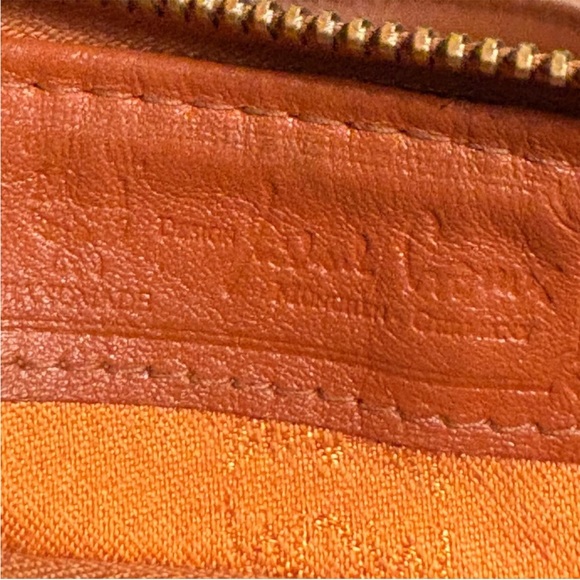 MCM Vintage Cognac Leather Satchel Boston Bag with COA - German - EUC - Picture 12 of 17